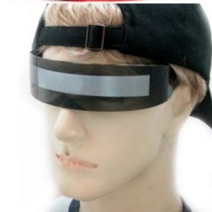 WRAP AROUND BLACK AND SILVER MIRROR GLASSES NEW